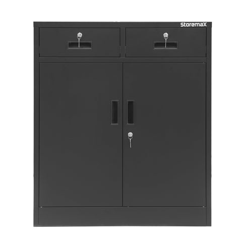 Steel Short Cabinet with 2 Drawers and 2 Doors