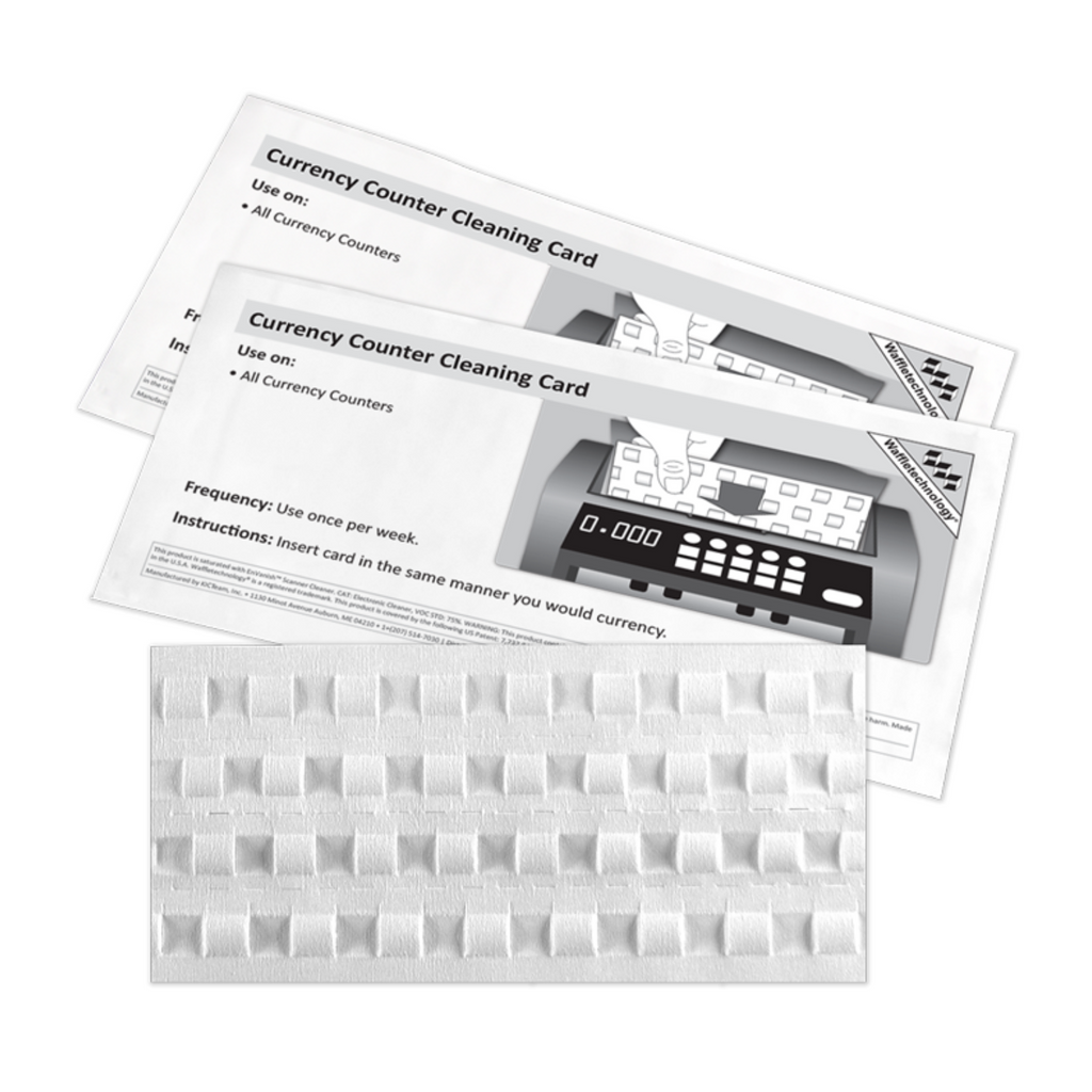 Tarjetas de limpieza de mostrador de moneda - Caja principal