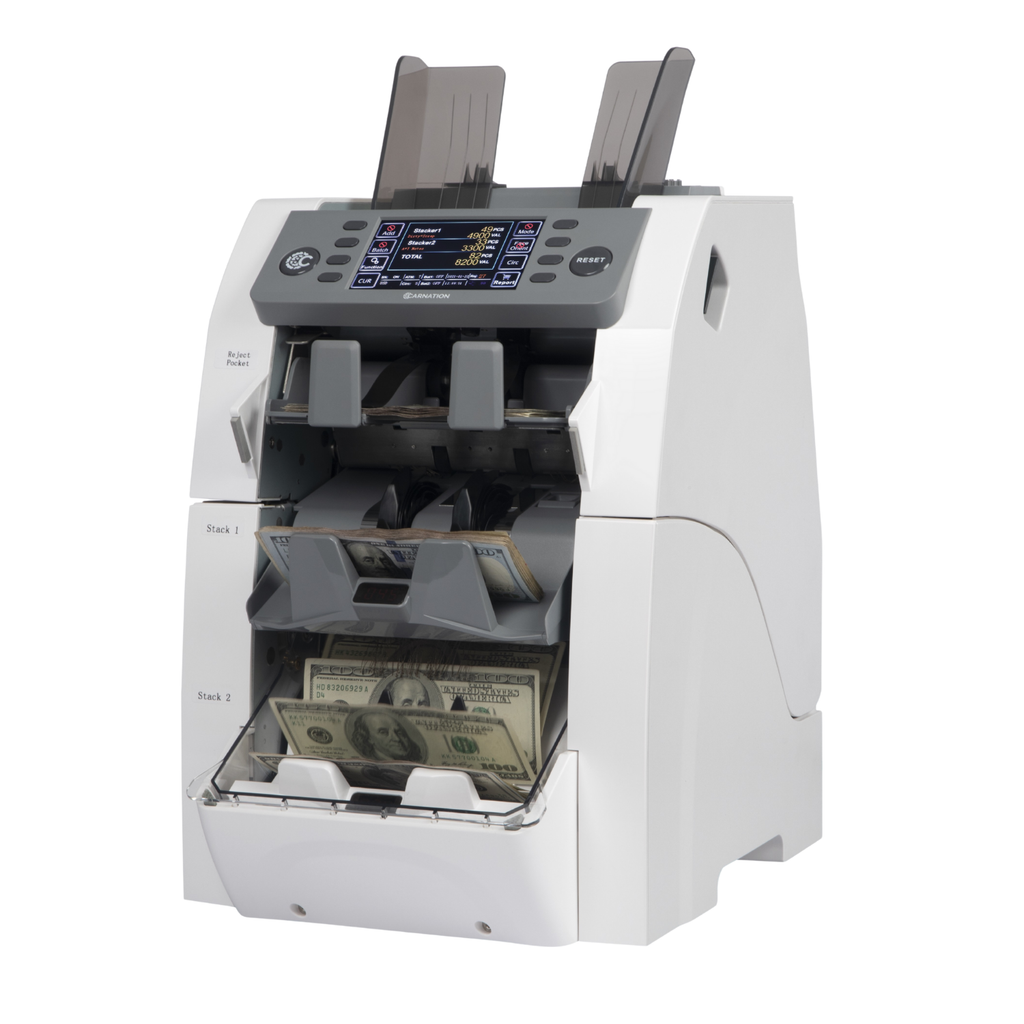 Contador de monedas de 3 bolsillos con denominaciones mixtas CR2500