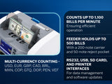 Fedpro CR1500 Mixed Bill Value Counter & Sorter 2 Year Warranty