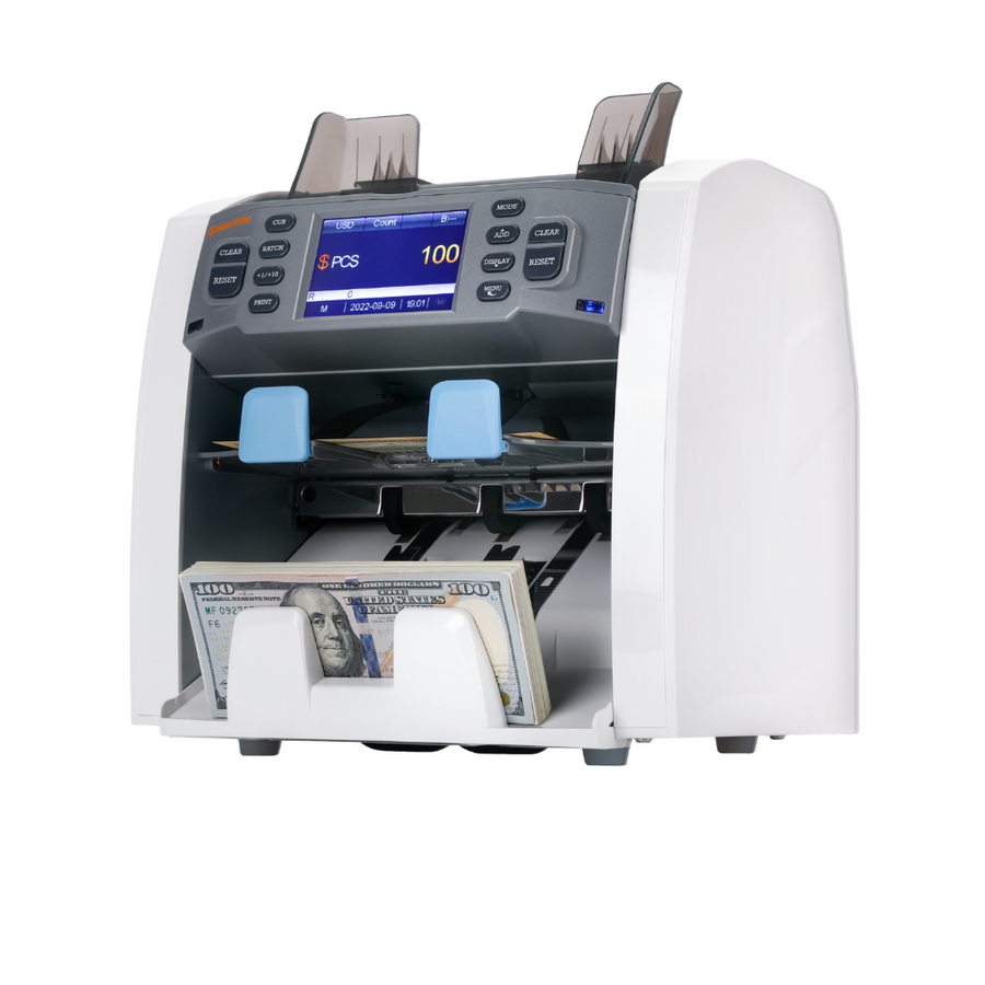 Currency counter with bait money software for banks and credit unions