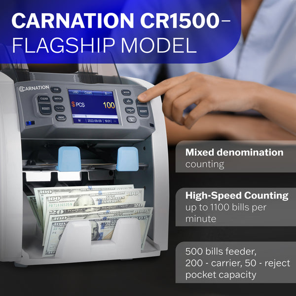 Fedpro CR1500 Mixed Bill Value Counter & Sorter 2 Year Warranty