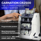 Fedpro CR2500 3 Pocket Mixed Denomination Currency Counter