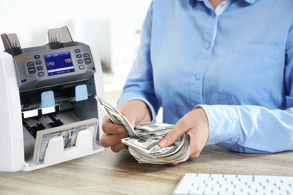 Máquina Contadora De Billetes Tamodeix NX270 - Para Euro, USD Y GBP, Con Pantalla Dual Y Verificación